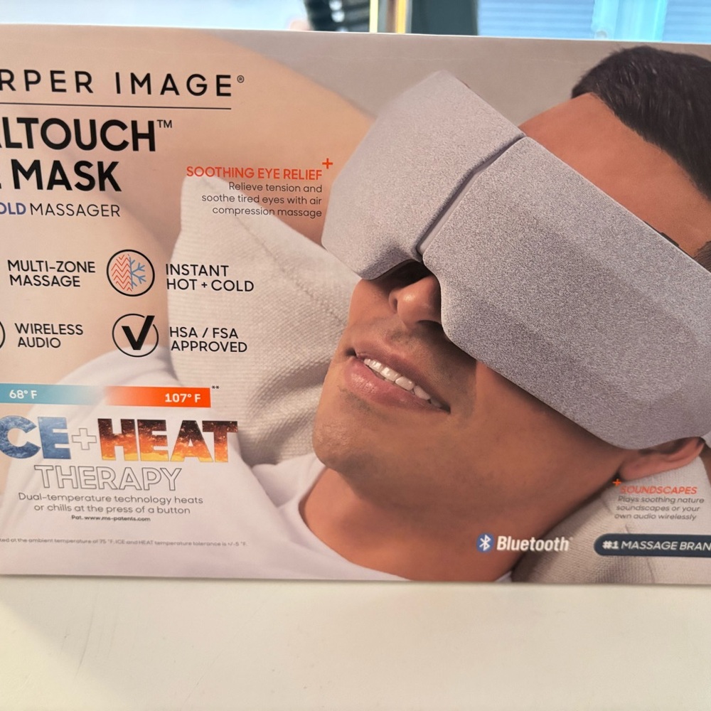 Sharper Image Gray Bluetooth Eye Mask